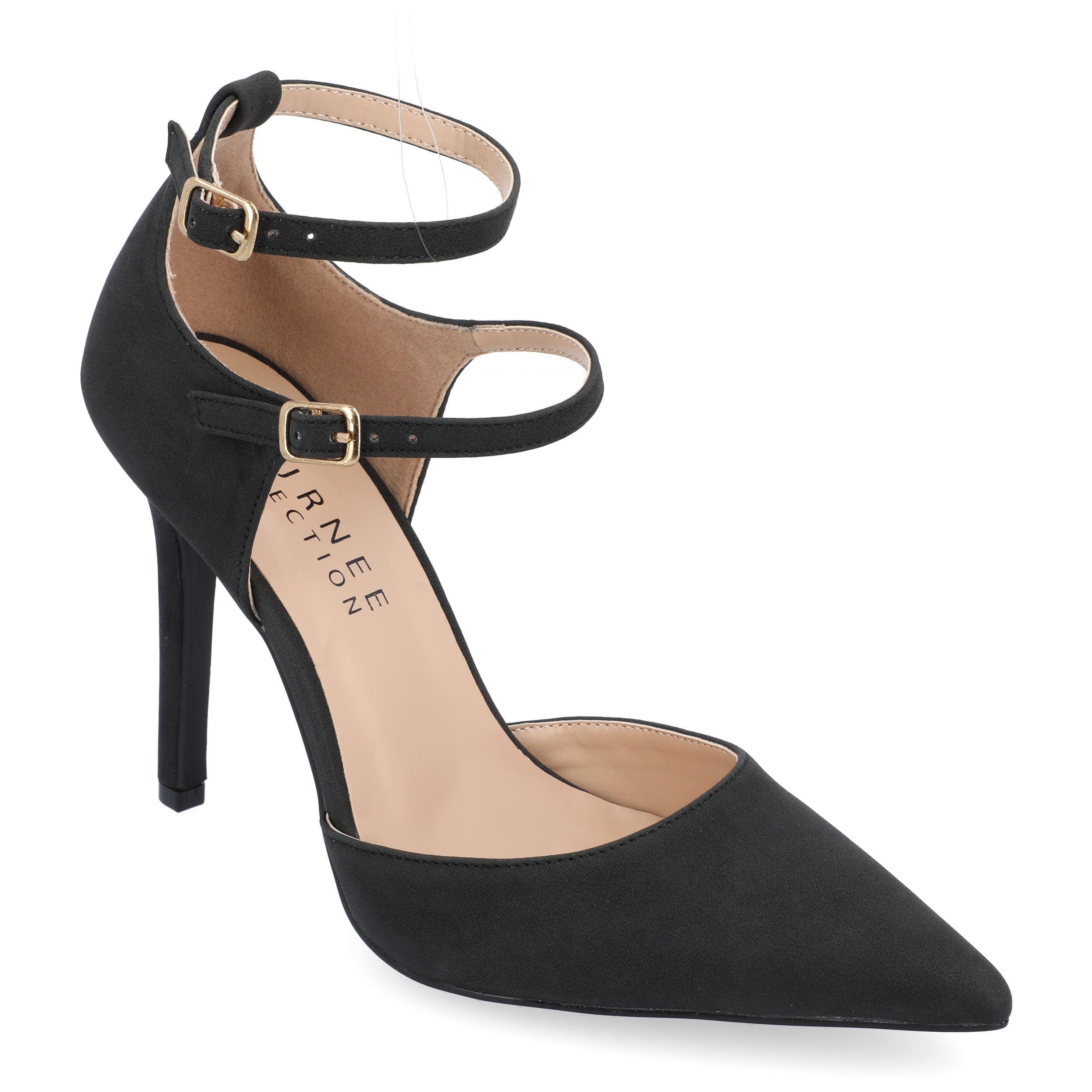 Journee Womens Lilyann Multi Strap Stiletto Pointed Toe Pumps