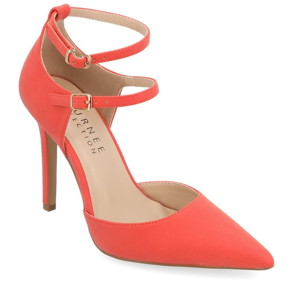 Journee Womens Lilyann Multi Strap Stiletto Pointed Toe Pumps