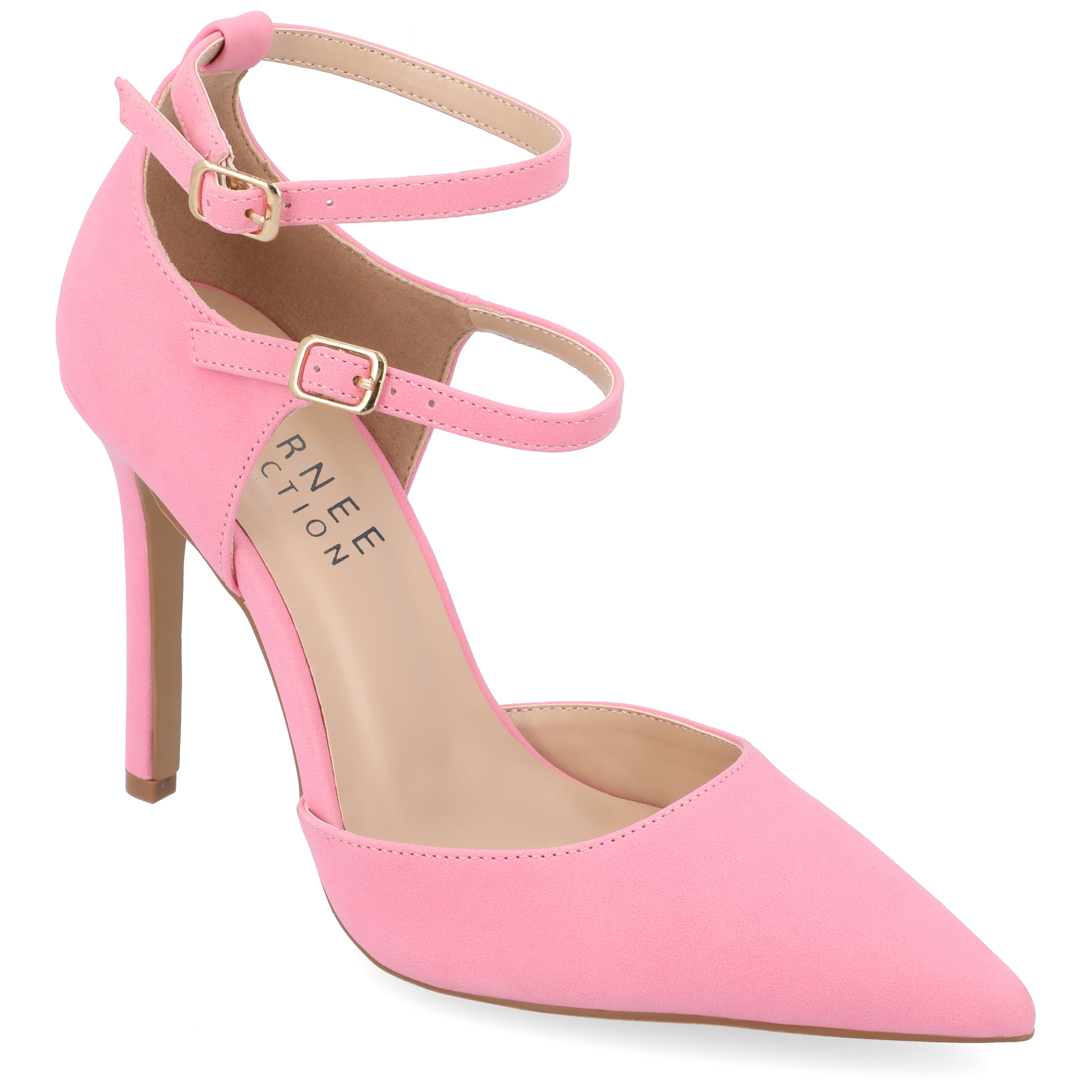 Journee Womens Lilyann Multi Strap Stiletto Pointed Toe Pumps