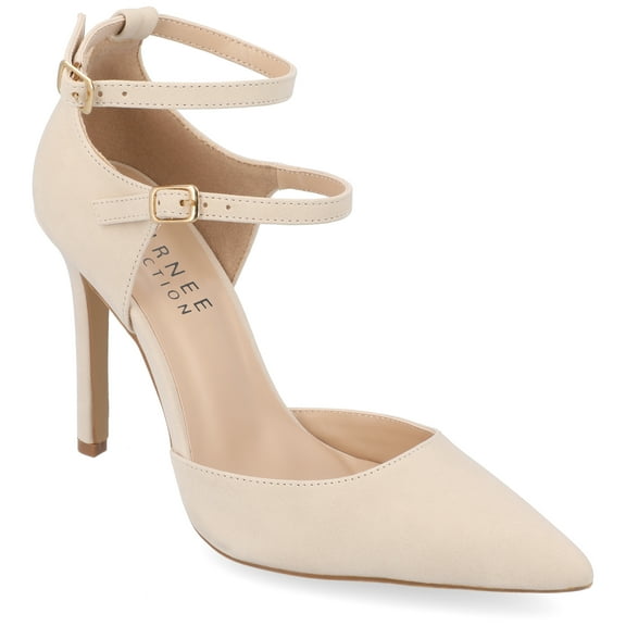 Journee Womens Lilyann Multi Strap Stiletto Pointed Toe Pumps