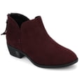 thumbnail image 1 of Journee Womens Livvy Back Heel Zip Stacked Heel Booties, Widths Available, 1 of 9