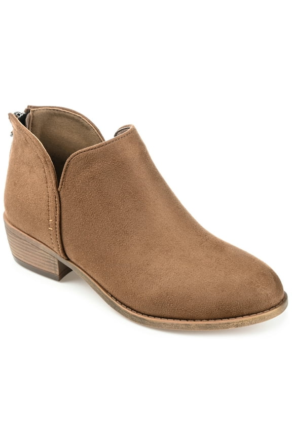 Womens Livvy Back Heel Zip Stacked Heel Booties, Widths Available