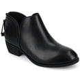 thumbnail image 1 of Journee Womens Livvy Back Heel Zip Stacked Heel Booties, Widths Available, 1 of 9