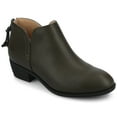 thumbnail image 1 of Journee Womens Livvy Back Heel Zip Stacked Heel Booties, Widths Available, 1 of 9