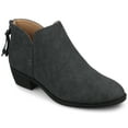 thumbnail image 1 of Journee Womens Livvy Back Heel Zip Stacked Heel Booties, Widths Available, 1 of 9