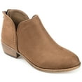 thumbnail image 1 of Journee Womens Livvy Back Heel Zip Stacked Heel Booties, Widths Available, 1 of 9