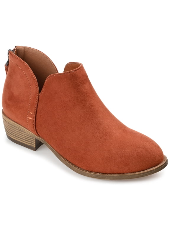 Womens Livvy Back Heel Zip Stacked Heel Booties, Widths Available