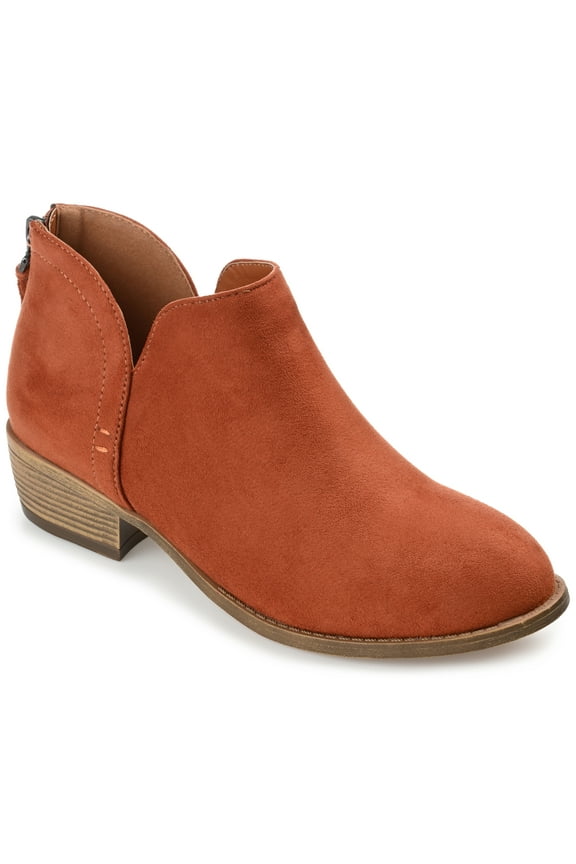 Womens Livvy Back Heel Zip Stacked Heel Booties, Widths Available