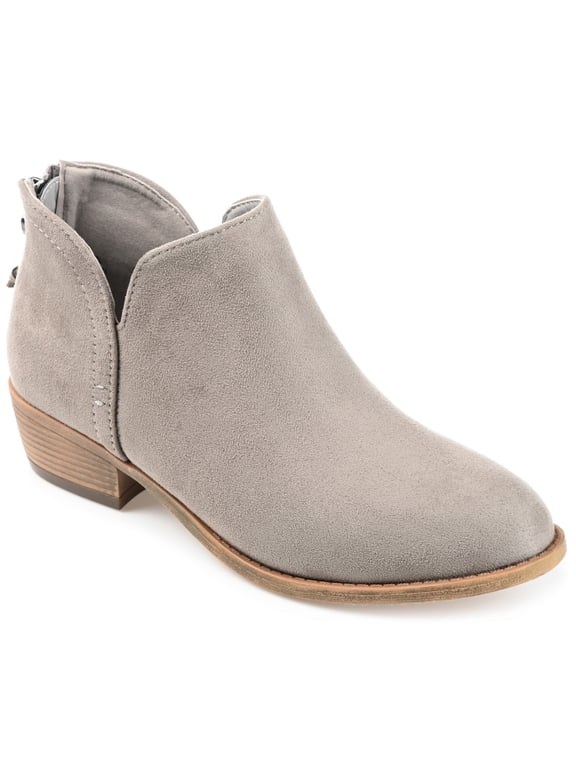 Womens Livvy Back Heel Zip Stacked Heel Booties, Widths Available