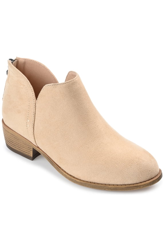 Womens Livvy Back Heel Zip Stacked Heel Booties, Widths Available