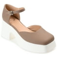 thumbnail image 1 of Journee Womens Lizaa Square Toe Ankle Strap Sporty Platform, 1 of 9