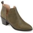 thumbnail image 1 of Journee Womens Lola Pull On Stacked Heel Booties, Widths Available, 1 of 9