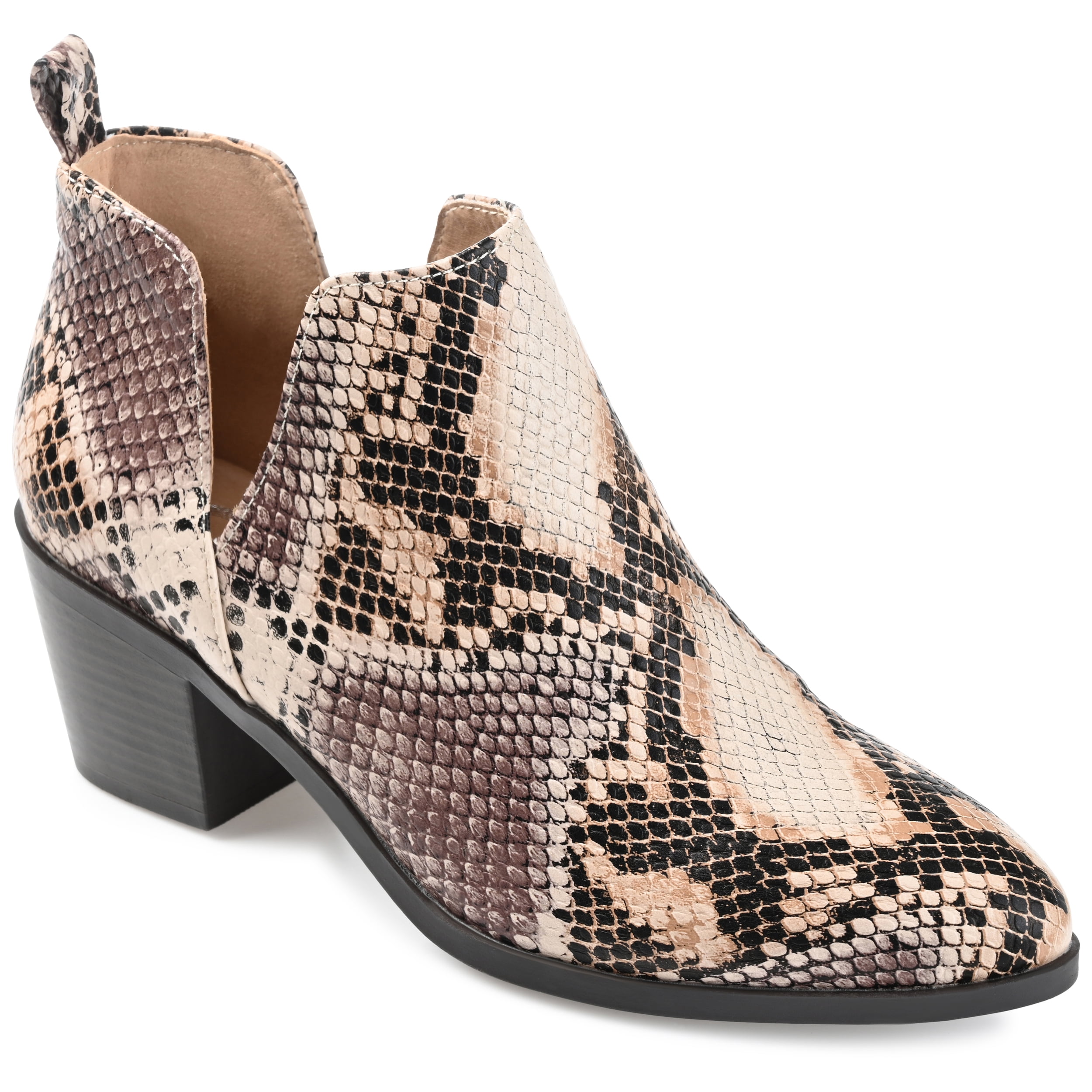 Journee Womens Lola Pull On Stacked Heel Booties, Widths Available