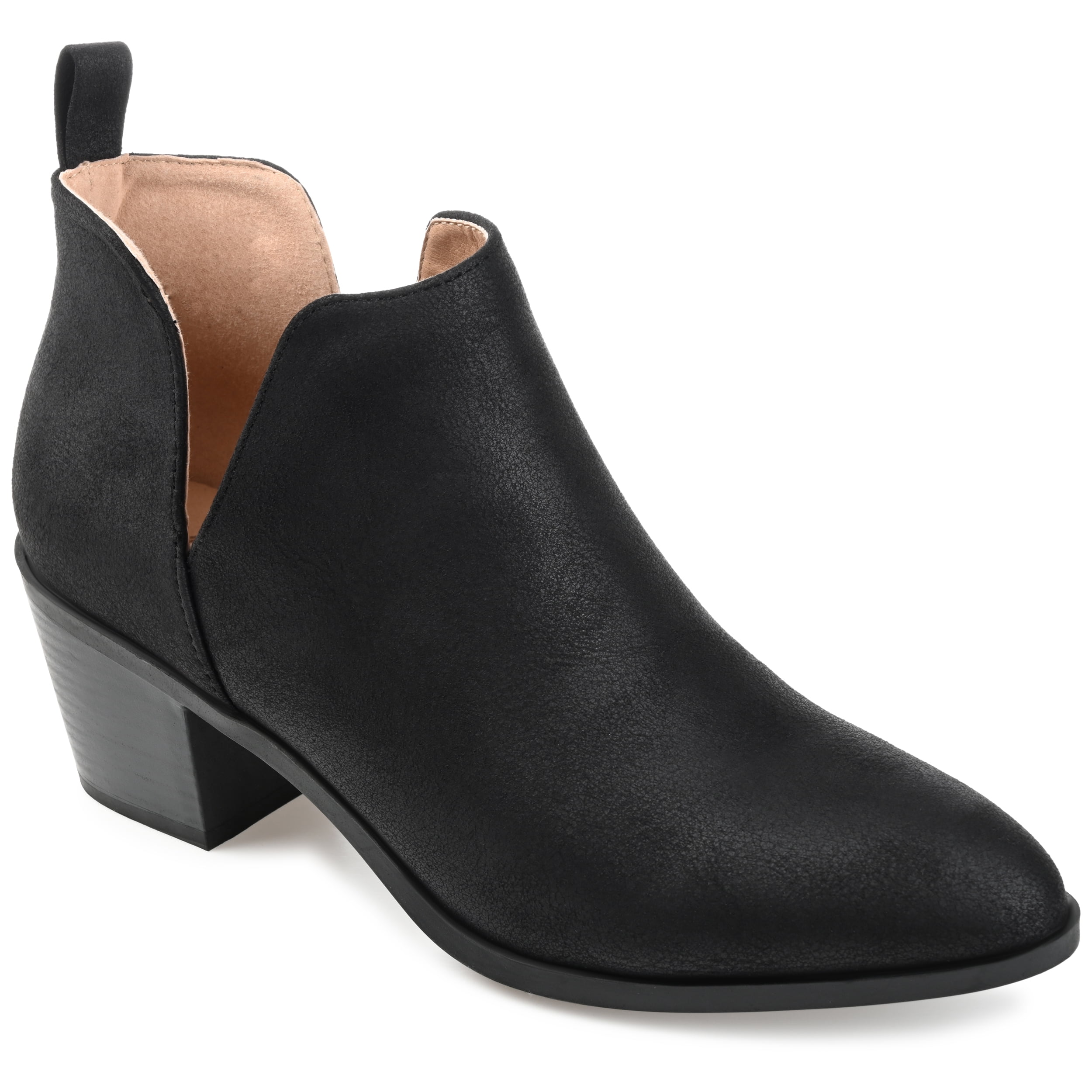 Journee Womens Lola Pull On Stacked Heel Booties, Widths Available