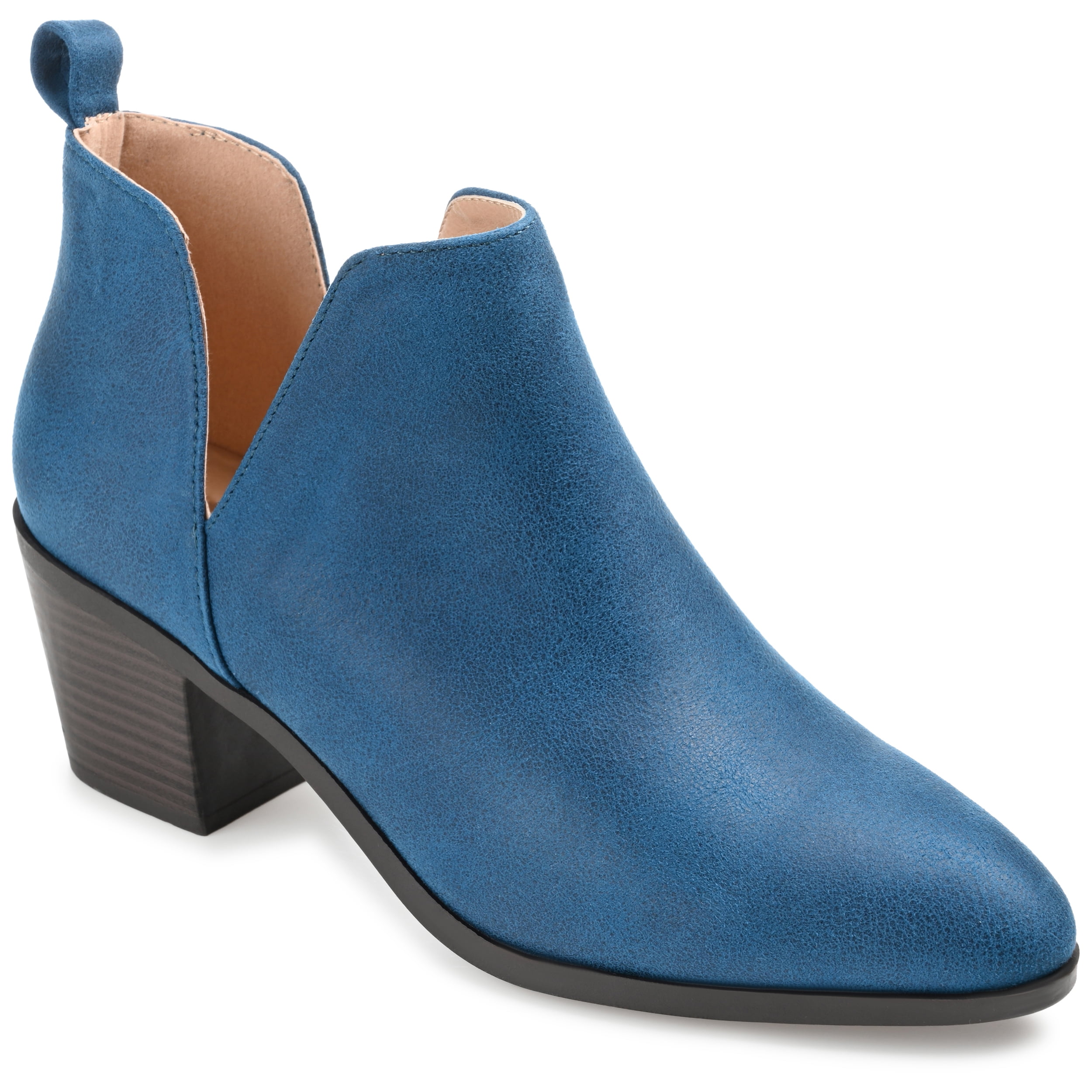 Journee Womens Lola Pull On Stacked Heel Booties, Widths Available