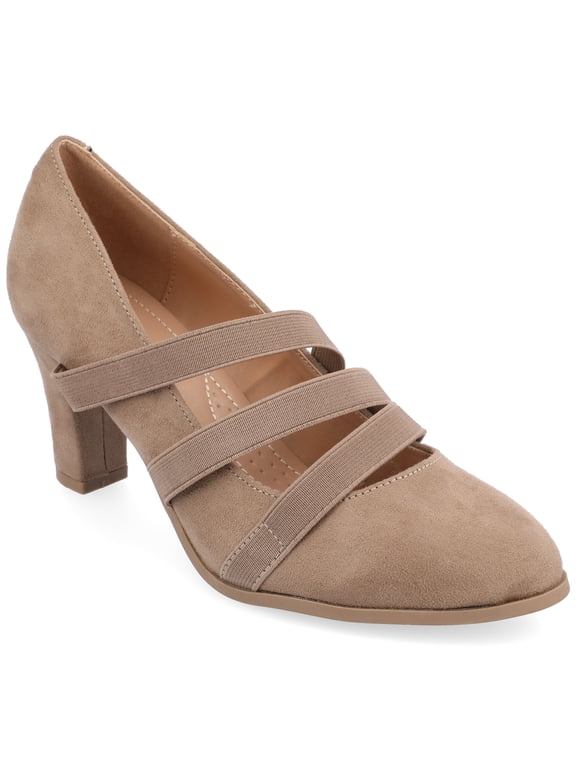 Womens Loren Comfort Insole Round Toe Mid Block Heel Pumps, Widths Available