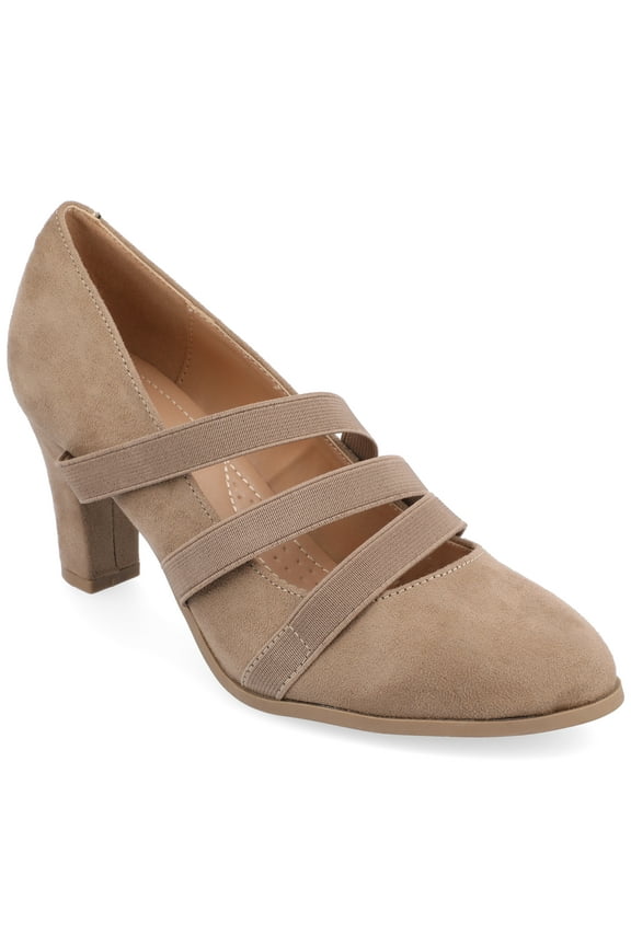 Womens Loren Comfort Insole Round Toe Mid Block Heel Pumps, Widths Available