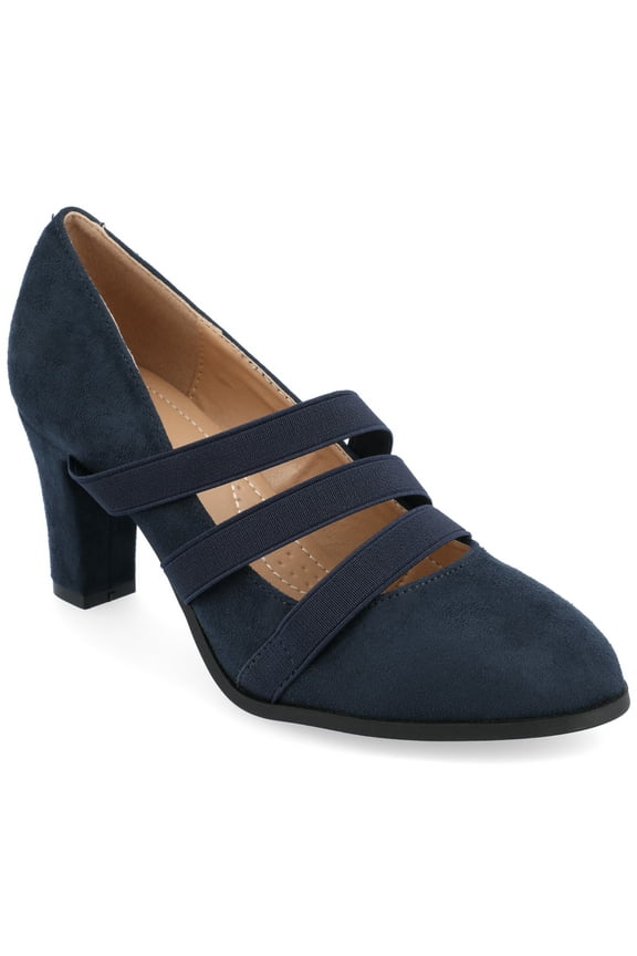 Womens Loren Comfort Insole Round Toe Mid Block Heel Pumps, Widths Available