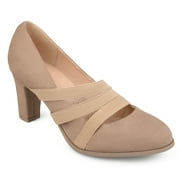 Journee Womens Loren Comfort Insole Round Toe Mid Block Heel Pumps, Widths Available