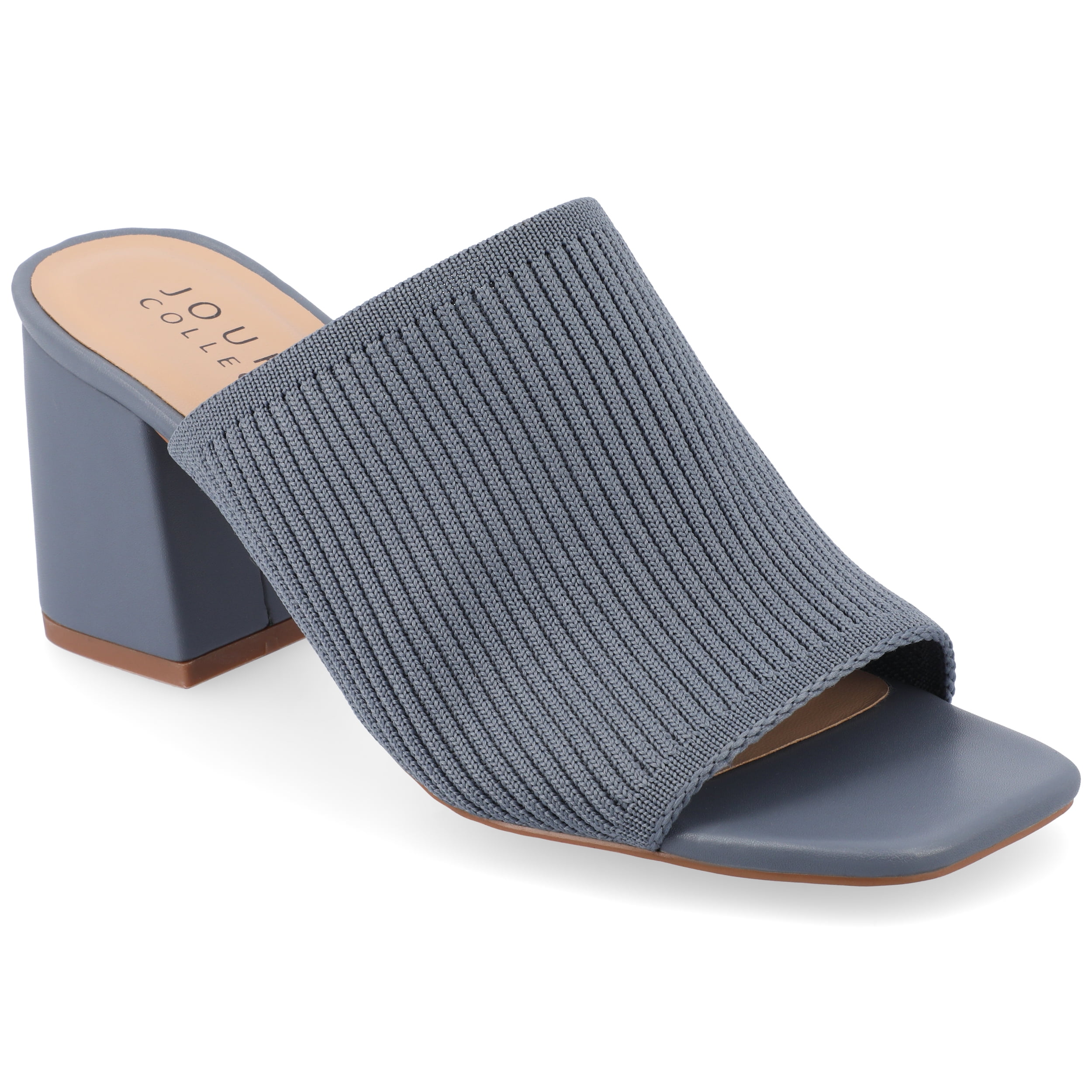Journee Womens Lorenna Open Square Toe Block Heel Dress Sandals, Widths Available