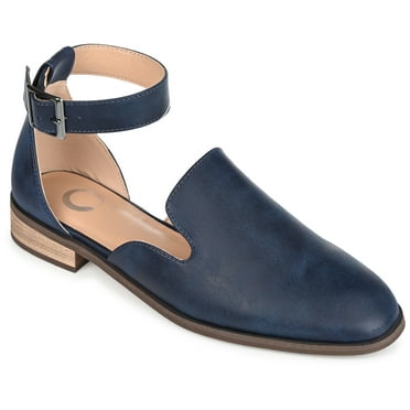 Journee Womens Loreta Buckle Square Toe Loafer Flats, Widths Available