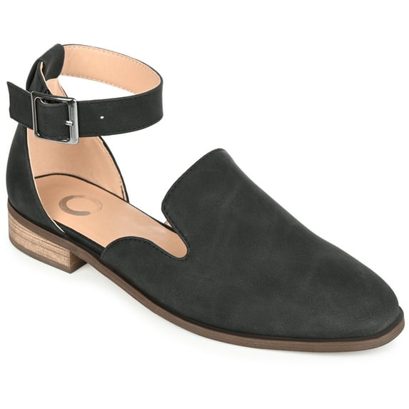 Journee Womens Loreta Buckle Square Toe Loafer Flats, Widths Available
