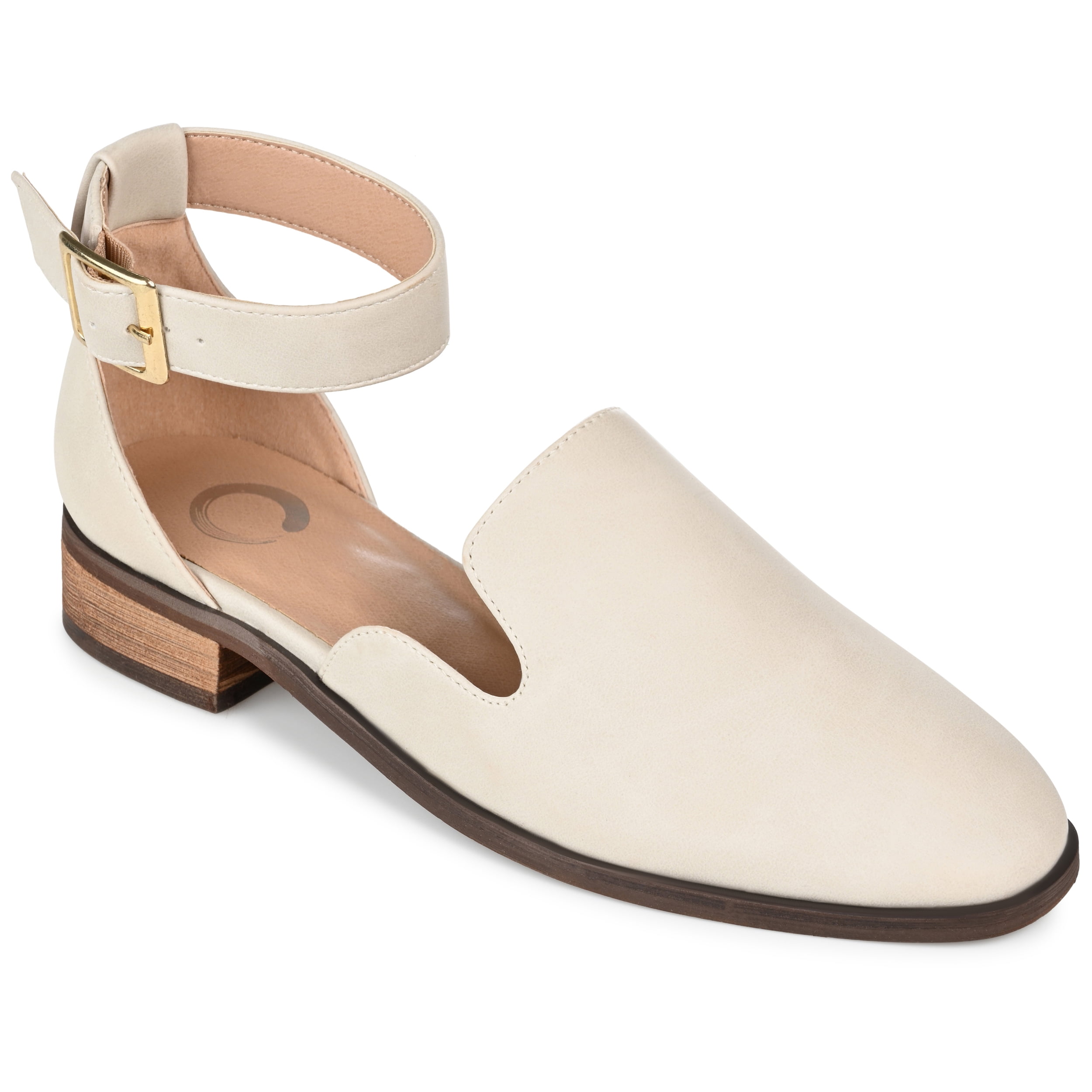 Journee Womens Loreta Buckle Square Toe Loafer Flats, Widths Available