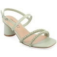 thumbnail image 1 of Journee Womens Lornnah Beaded Strap Heeled Dress Sandals, 1 of 10