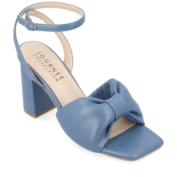 Journee Womens Lottey Mid Heel Ankle Strap Sandals
