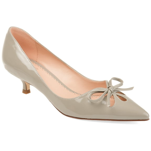Journee Womens Lutana Pointed Toe Kitten Heel Pumps, Widths Available