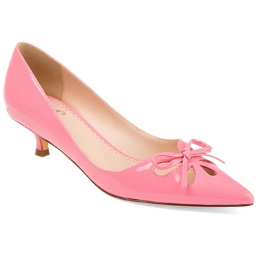 Journee Womens Lutana Pointed Toe Kitten Heel Pumps, Widths Available
