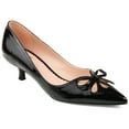 thumbnail image 1 of Journee Womens Lutana Pointed Toe Kitten Heel Pumps, Widths Available, 1 of 10