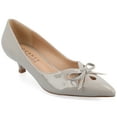 thumbnail image 1 of Journee Womens Lutana Pointed Toe Kitten Heel Pumps, Widths Available, 1 of 10
