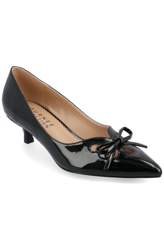 Womens Lutana Pointed Toe Kitten Heel Pumps, Widths Available