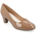 thumbnail image 1 of Journee Womens Luu Comfort Insole Round Toe Low Block Heel Pumps, Widths Available, 1 of 10