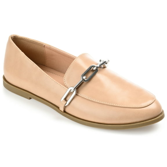 Journee Womens Madison Slip On Round Toe Loafer Flats