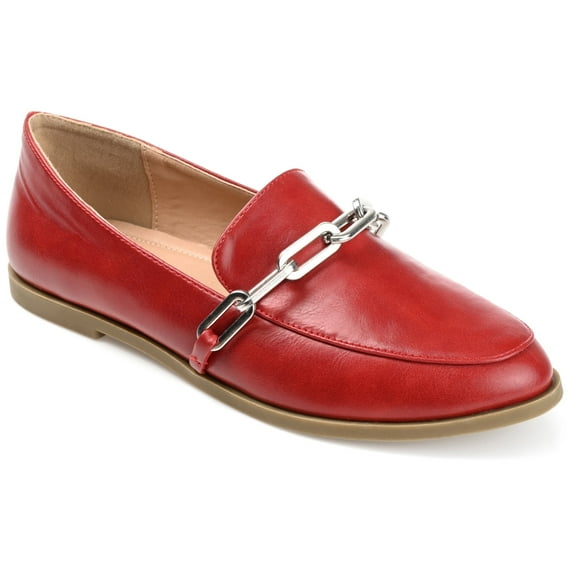 Journee Womens Madison Slip On Round Toe Loafer Flats