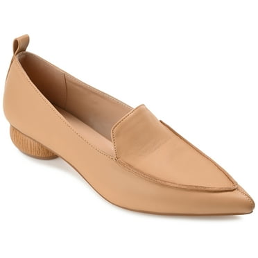 Journee Womens Maggs Loafer Pointed Toe Slip On Flats, Widths Available