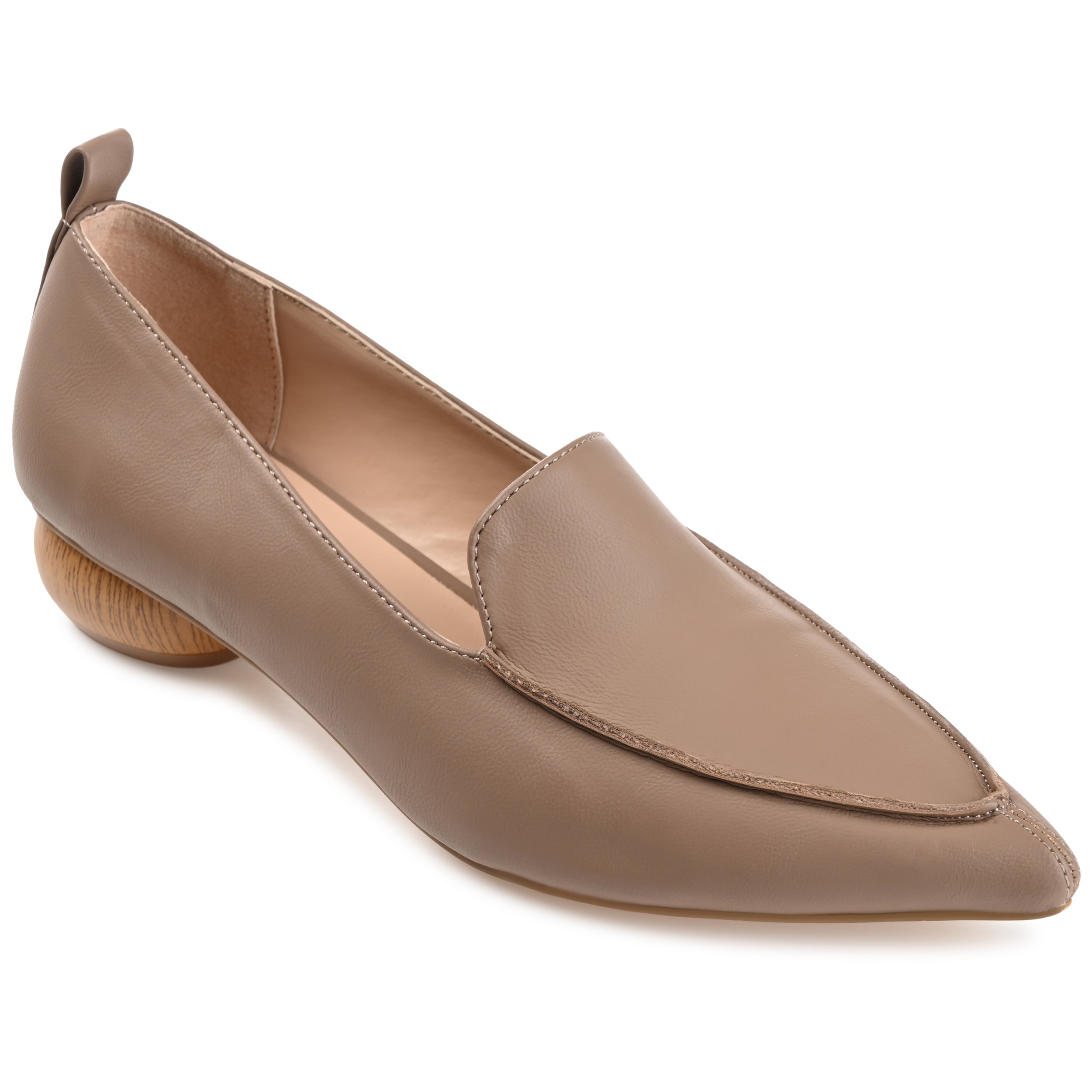 Journee Womens Maggs Loafer Pointed Toe Slip On Flats, Widths Available