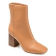 thumbnail image 1 of Journee Womens Maize Back Heel Zip Stacked Heel Booties, 1 of 8