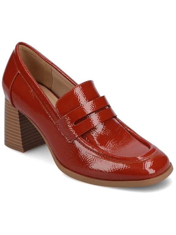 Womens Malleah Loafer Style Stacked Heel Pumps, Widths Available