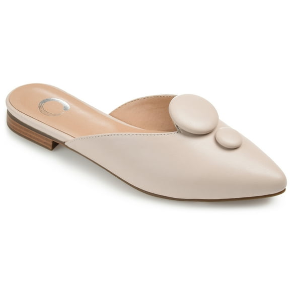 Journee Womens Mallorie Slip On Pointed Toe Mules Flats