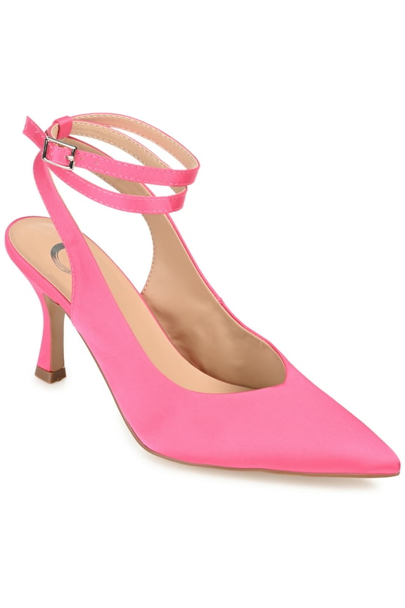 Womens Marcella Buckle Mid Stiletto Pointed Toe Pumps, Widths Available