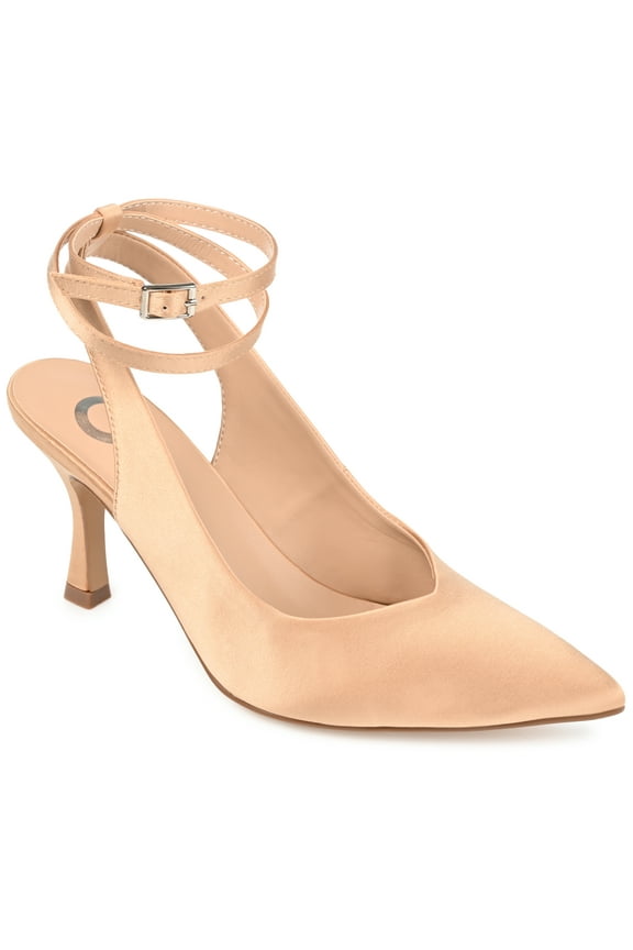 Womens Marcella Buckle Mid Stiletto Pointed Toe Pumps, Widths Available