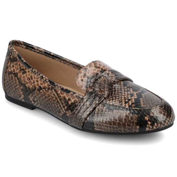 Journee Womens Marci Slip On Round Toe Loafer Dress Flats, Widths Available