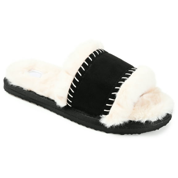 Journee Womens Mardie Slip On Slide Open Toe Slippers