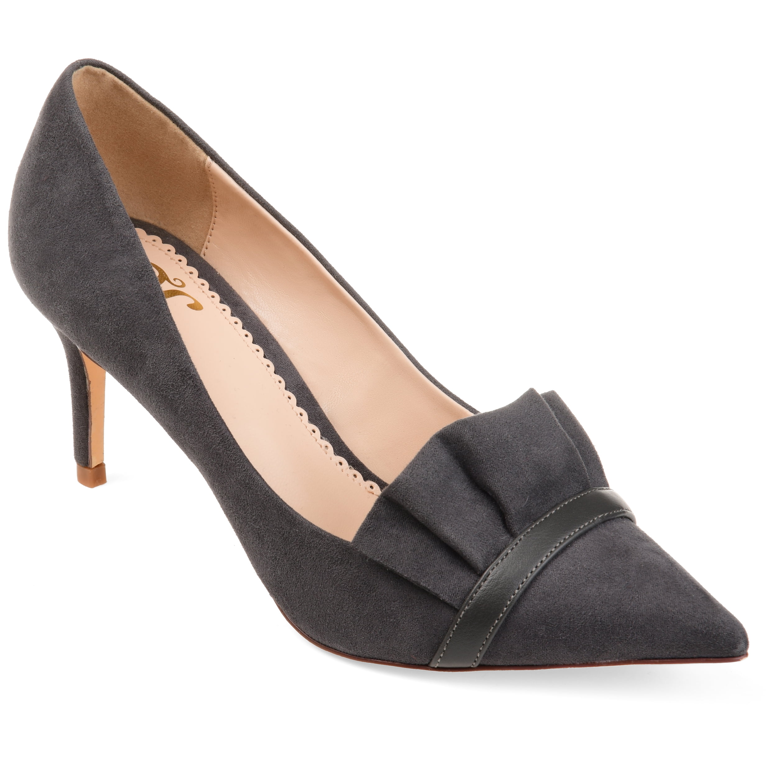 Journee Womens Marek Pointed Toe Mid Heel Pumps