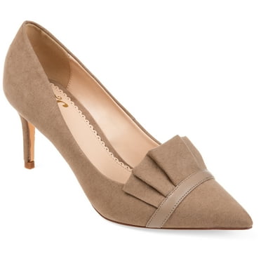 Journee Womens Marek Pointed Toe Mid Heel Pumps
