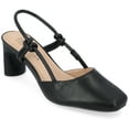 thumbnail image 1 of Journee Womens Margeene Sling Back Covered Block Heel Pumps, 1 of 10