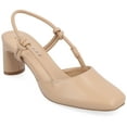 thumbnail image 1 of Journee Womens Margeene Sling Back Covered Block Heel Pumps, 1 of 10